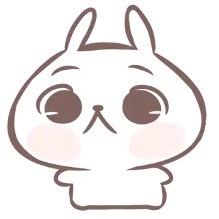 😲 coelho, coelhinho, fofo, animal, desenho animado, adesivo telegram sticker