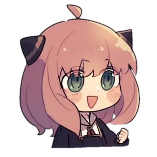 ☺️ Anya Forger Spy x Family Anime, Spy x Family, Anya Forger, Süß, Kawaii, Cartoon telegram sticker