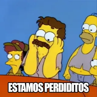 😩 ESTAMOS PERDIDITOS simpson, cartoni animati, spagnolo, lost, perdiditos telegram sticker