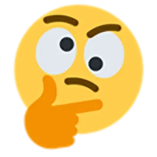 🤔 thinking, emoji, pondering, thoughtful, question, curious, contemplative telegram sticker