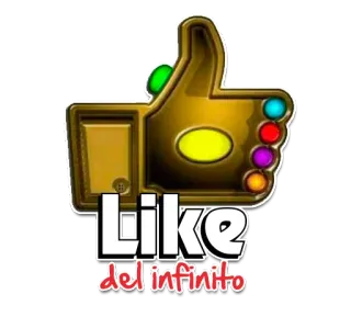 🆗 Thanos Like del infinito like, daumen hoch, infinity gauntlet, marvel, avengers, superheld whatsapp sticker