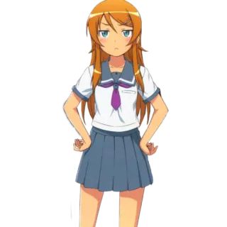 😒 Chica anime, Uniforme escolar, Chica, Anime, Dibujo animado telegram sticker