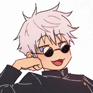 😎 Gojo Satoru Jujutsu Kaisen Anime, Manga, Gojo Satoru, Jujutsu Kaisen, Lunettes, Personnage telegram sticker