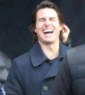 ✖ Tom Cruise Tom Cruise, actor, celebridad, riendo telegram sticker