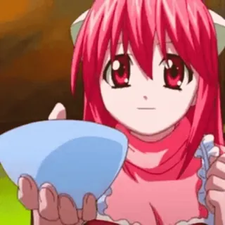 ☺️ anime, manga, girl, pink hair, bowl telegram sticker