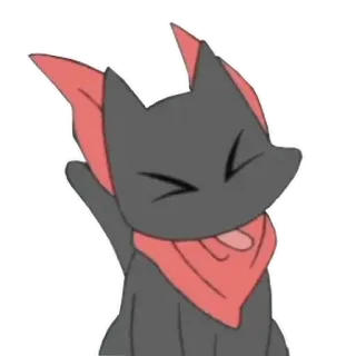 😝 кот, милый, мультфильм, животное, наклейка telegram sticker