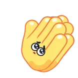 🙏 mano, triste, emoji, lindo, sticker telegram sticker