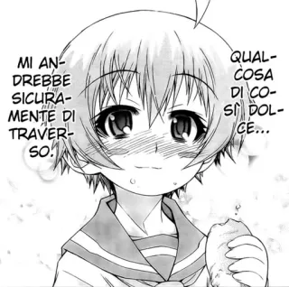 🍬 MI ANDREBBE SICURAMENTE DI TRAVERSO. QUALCOSA DI COSI DOLCE... Anime, Manga, Niedlich, Mädchen, Süß, Essen telegram sticker