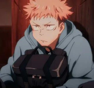 🕸 Yuji Itadori Jujutsu Kaisen anime, jujutsu kaisen, yuji itadori, manga, character, cartoon telegram sticker