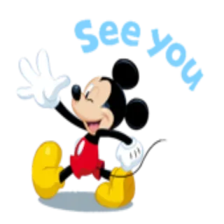 👋 Mickey Mouse See ya! Micky Maus, Cartoon, Disney, Gruß, Abschied, Lebewohl telegram sticker