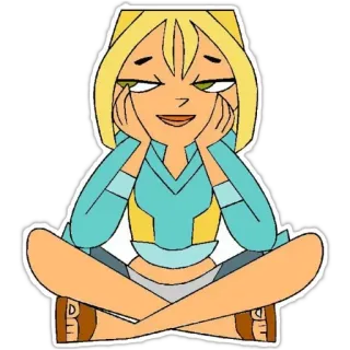 🙄 Bridgette Total Drama cartoon, character, animation, Bridgette, Total Drama telegram sticker