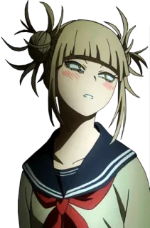 😳 Himiko Toga My Hero Academia Anime, My Hero Academia, Himiko Toga, Villano, Uniforme escolar, Lindo, Chica anime telegram sticker