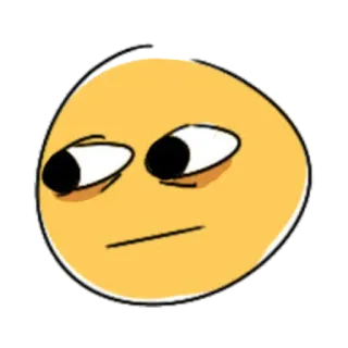🙄 Emoji, Expressão, Desenho animado, Rosto, Amarelo, Cético, Atitude telegram sticker