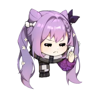 📱 Keqing Genshin Impact Anime, Lucu, Kawaii, Video game, Karakter, Keqing, Genshin Impact whatsapp sticker