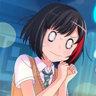 😱 Anime, besorgt, süß, Schuluniform, Anime Mädchen whatsapp sticker