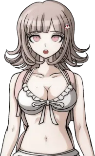 🌟 Chiaki Nanami Danganronpa Anime, Garota, Video game, Personagem, Nanami, Roupa de banho telegram sticker