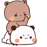 👊 bear, panda, cute, animal, sticker, cartoon telegram sticker