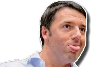 😝 Matteo Renzi, Político italiano, Lengua, Político, Cara whatsapp sticker