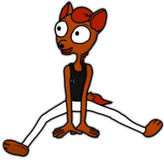 👩 Cartoon, Tier, Figur, Lustig, Illustration telegram sticker