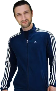 😆 man, jacket, portrait, tracksuit, athlete, model telegram sticker