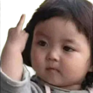 🖕 mittelfinger, beleidigend, kind, unhöflich, geste telegram sticker