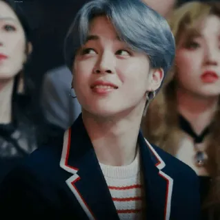 ⏱ Jimin kpop, jimin, cantor, cabelo azul, ídolo whatsapp sticker