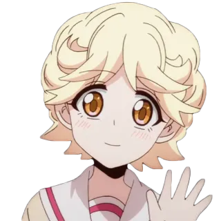 🙋‍♀️ Anime, Dibujos animados, Personaje, Saludando, Lindo telegram sticker