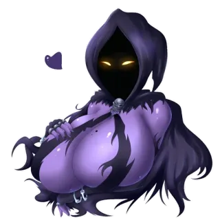 💜 cartoon, hooded figure, occult, fantasy, monster, dark telegram sticker