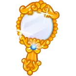 🎁 miroir, miroir à main, beauté, doré, orné, vintage whatsapp sticker