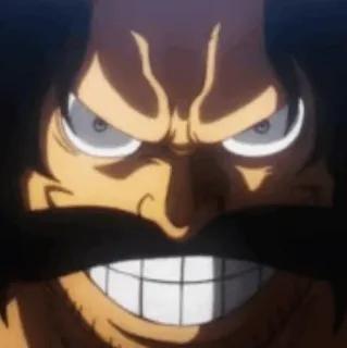 👑 Gol D. Roger One Piece Anime, One Piece, Gol D. Roger, Re dei pirati, Manga, Personaggio telegram sticker