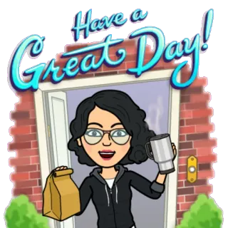 ☺️ Have a Great Day! saludo, que tengas un buen día, positivo, buenas vibras, dibujos animados, bitmoji telegram sticker
