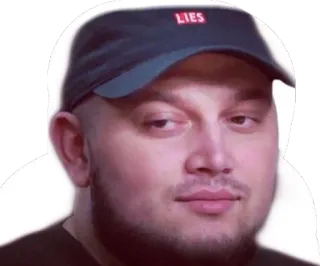 😐 LIES homem, mentiras, boné, pessoa, meme telegram sticker