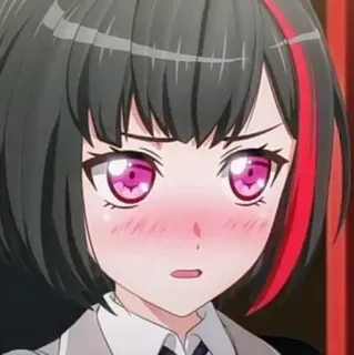 💋 anime, gadis, imut, tersipu, perempuan, kartun telegram sticker