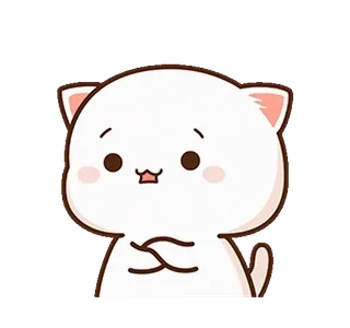 😟 gato, fofo, animal, adesivo, desenho animado telegram sticker