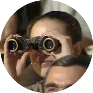 😒 jumelles, regarder, gens, observer, vue telegram sticker