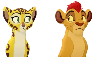 😮 Kion The Lion Guard Dessin animé, Animal, Lion, Léopard, Animation telegram sticker