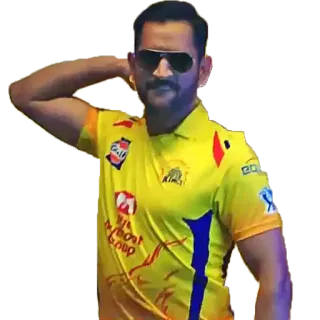 😊 MS Dhoni MS Dhoni, Kriket, Olahraga, Kriket India, Atlet, Kapten, Chennai Super Kings, Pemain kriket telegram sticker