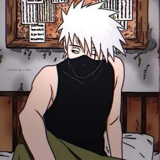 😚 Kakashi Naruto 卡卡西, 火影忍者, 动漫, 漫画, 忍者, 角色 telegram sticker