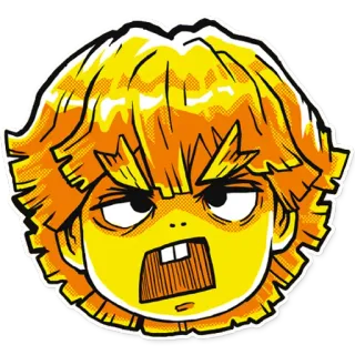😲 Zenitsu Agatsuma Demon Slayer Anime, Demon Slayer, Zenitsu, Personagem, Adesivo telegram sticker