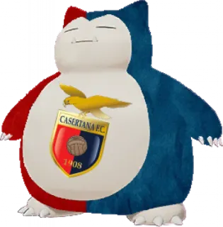🟦 Snorlax CASERTANA F.C. 1908 pokemon, snorlax, casertana, fútbol, fútbol, equipo telegram sticker