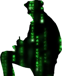 👨 Matrix, Code, Digitaler Regen, Cyberpunk, Grün whatsapp sticker
