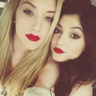 ❤️ women, girls, portrait, makeup, friendship telegram sticker