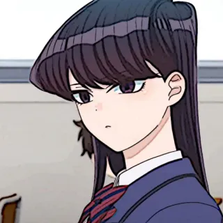 🧬 Komi Shouko Komi Can't Communicate Anime, Manga, Uniforme scolaire, Komi Can't Communicate, Komi Shouko, Personnage whatsapp sticker