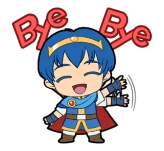 👋 Bye Bye kreskówka, anime, pa, pożegnanie, machanie telegram sticker