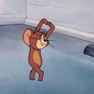 😂 Jerry Mouse Tom and Jerry Dibujos animados, Ratón, Personaje, Baile, Divertido telegram sticker