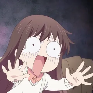 🎀 anime, expression, cartoon, shocked, animated, surprised telegram sticker