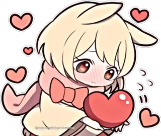 ❤️ Anime, Kawaii, Herz, Süß, Sticker telegram sticker