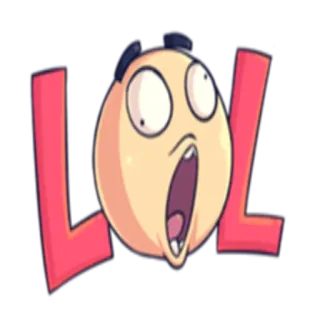 🤣 LOL LOL, laughing, reaction, funny, cartoon telegram sticker