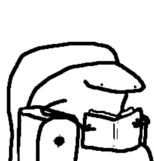 🦦 florkofcows, membaca, stiker, kartun, karakter, sofa, buku telegram sticker