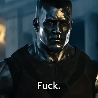 😞 Colossus Deadpool Fuck. Koloss, Deadpool, Marvel, X-Men, Obszönität telegram sticker